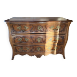 Commode provençale XVIII° en noyer, d'époque Louis XV