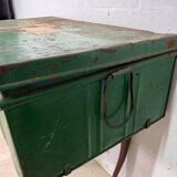 Vintage green industrial trunk