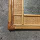 Large mirror bamboo rattan 1970 86x97cm
