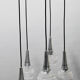 Chandelier suspension waterfall 5 globes Philips 1960-70