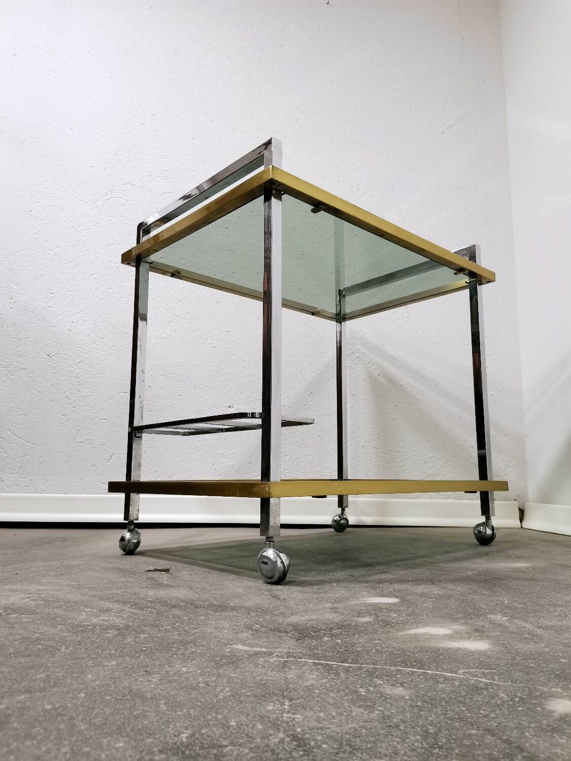 Chariot à bar/chariot des années 1980 en Italie