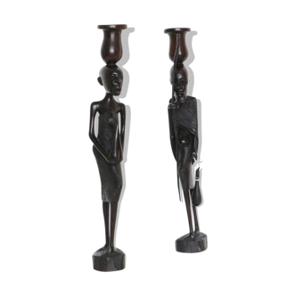 Ebony candlesticks