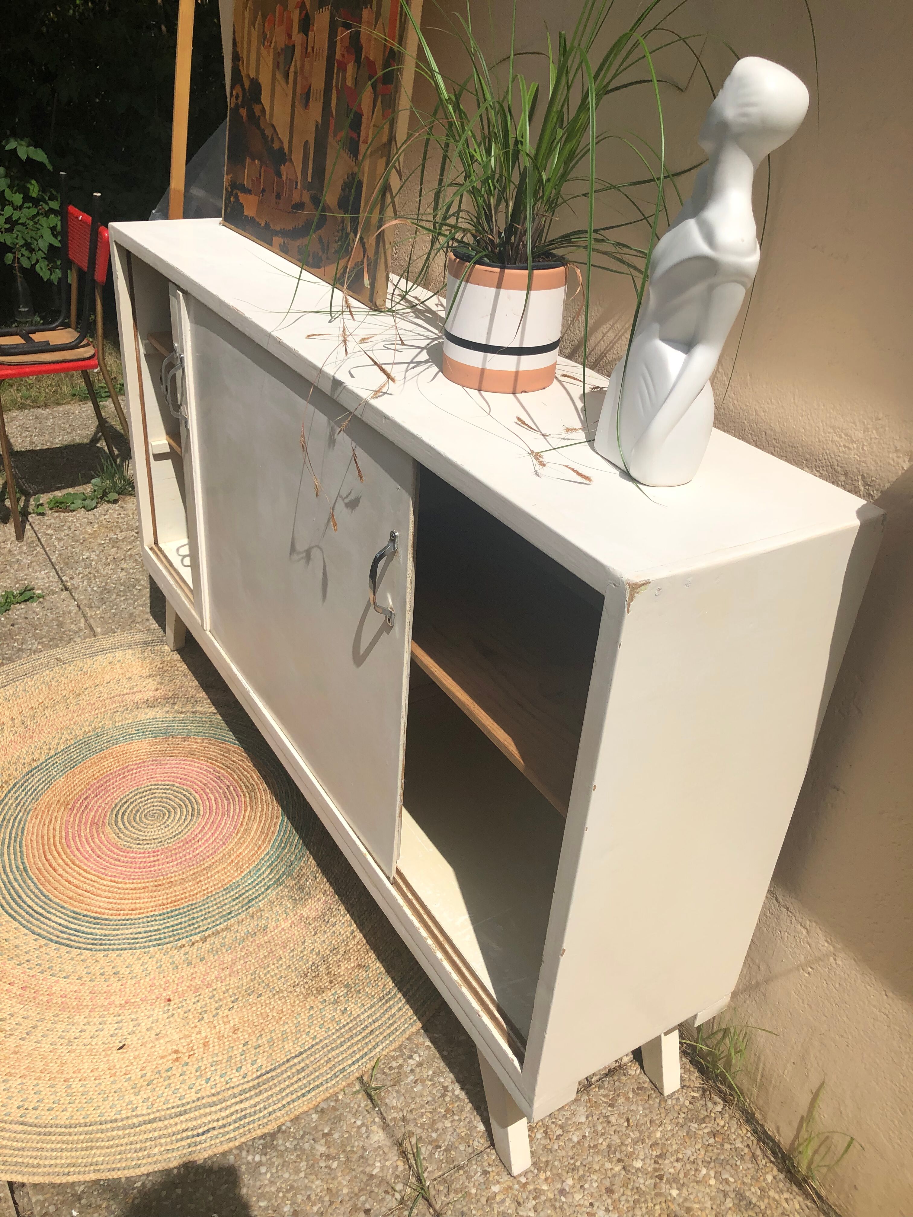 Meuble atelier pieds compas