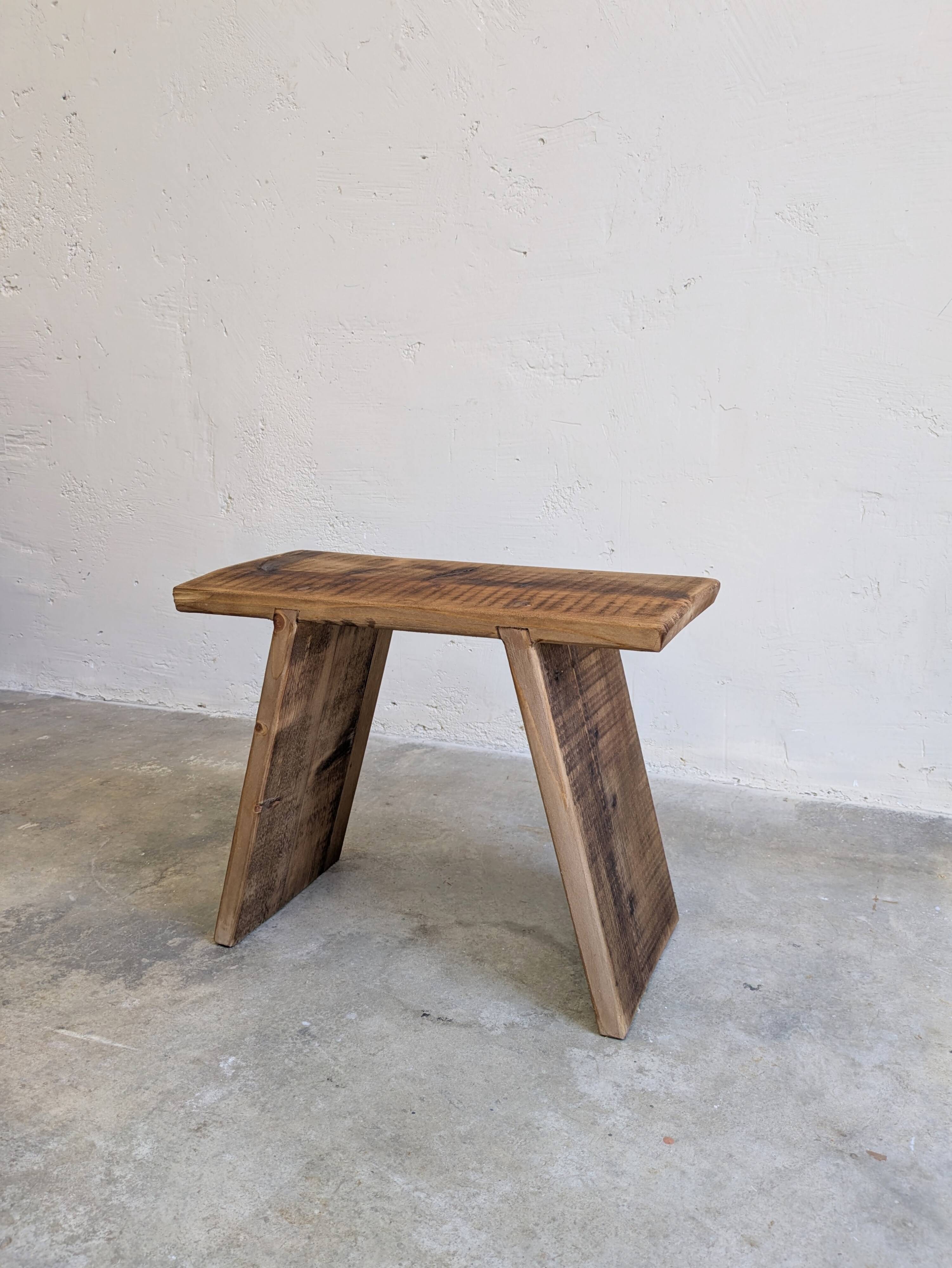 Tabouret banc ancien bois patine brocante