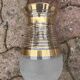 Gilded glass vase signed Fains – France, circa 1950