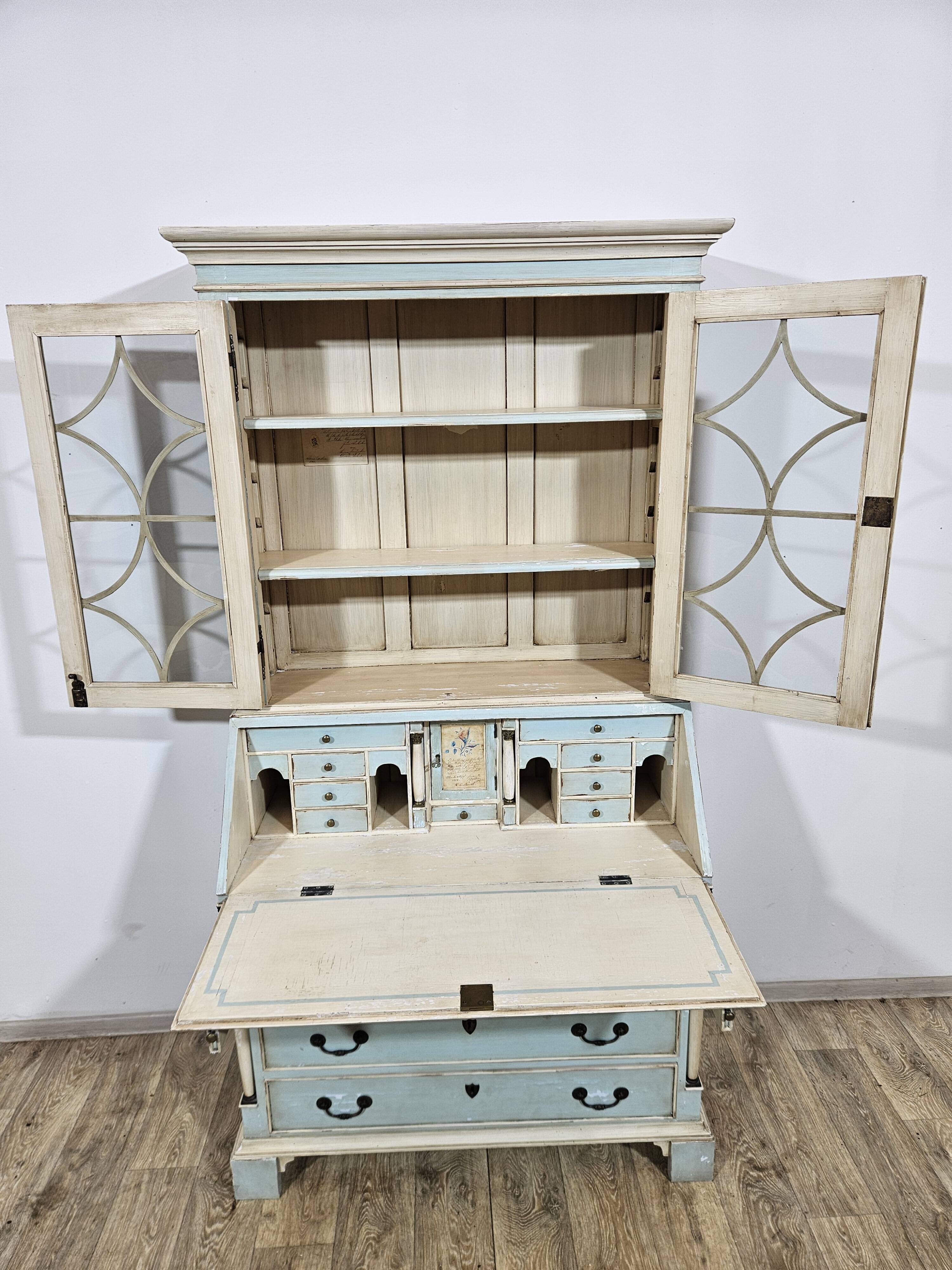 Secretary with a Biedermeier extension, Bookcase, first half of the 19th