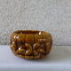 Ashtray ceramic glazed beige/Brown vintage 1970