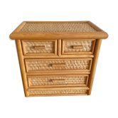 Chest of drawers rattan jewelry box