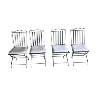 Toscana folding chairs made of unopiu graphite iron