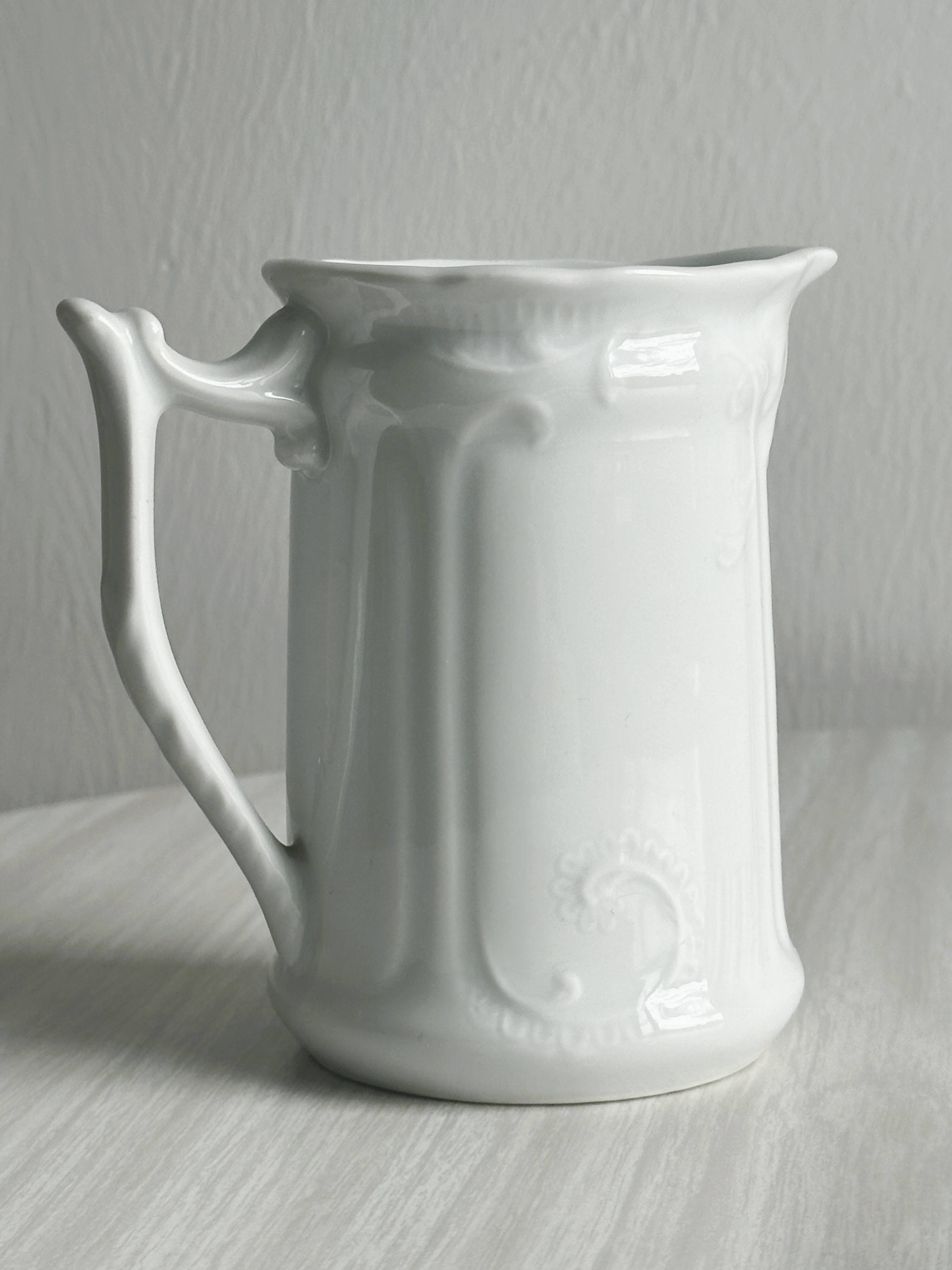 White porcelain milk jug