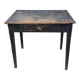 Table de ferme en bois patiné noir