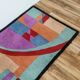 Vintage 80s colour block rug