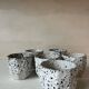 6 speckled ceramic coffee cups