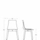 Set of 4 fantasy design chairs – brand: Cancio (wood & polycarbonate)