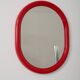 Red oval mirror, 1970-1980