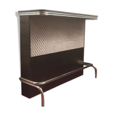 Chrome and velvet cocktail bar, 1970s