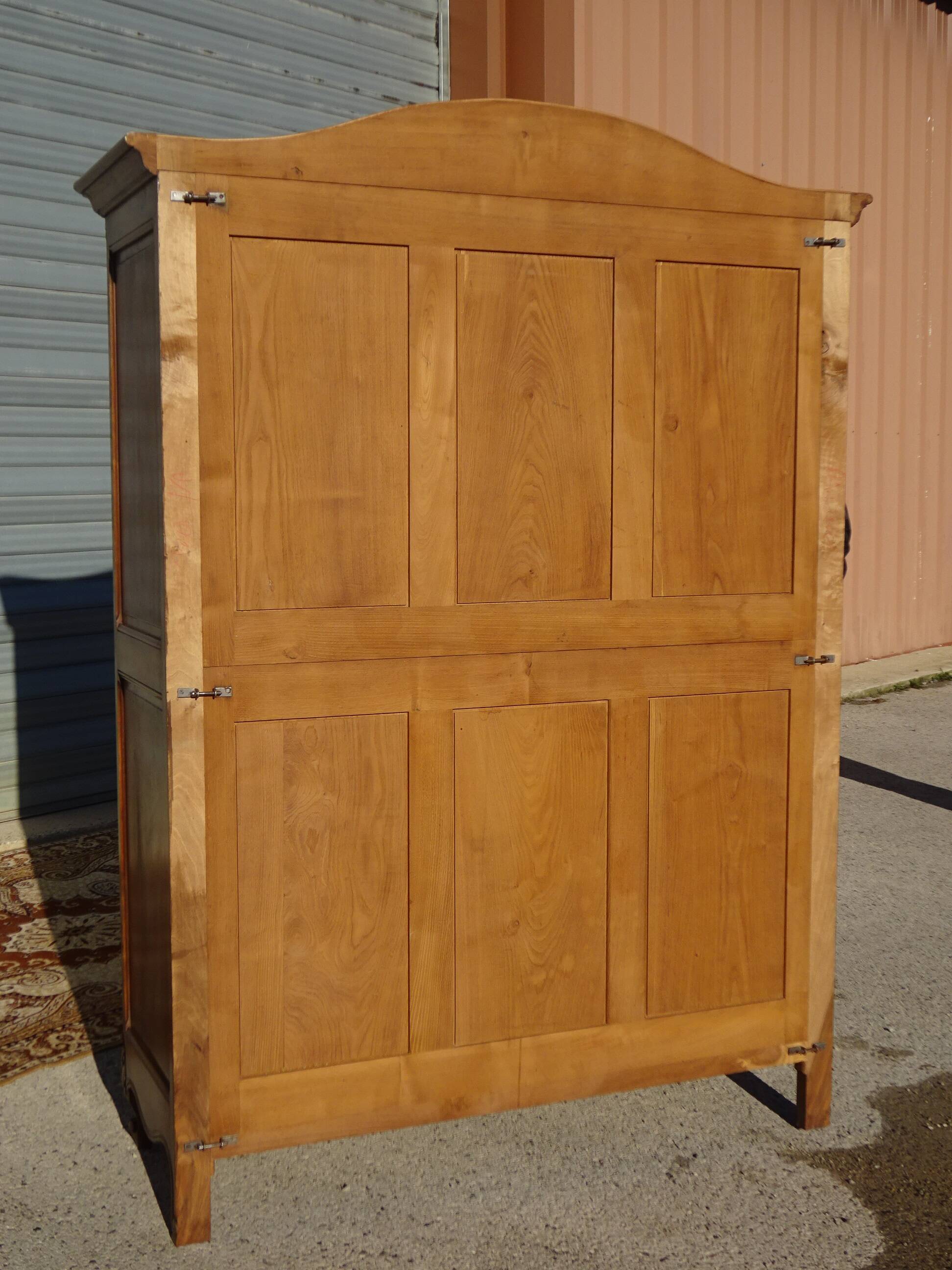 solid walnut wardrobe in Louis XV style