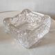 Lighter and ashtray in frosted glass Kalmar design 70s