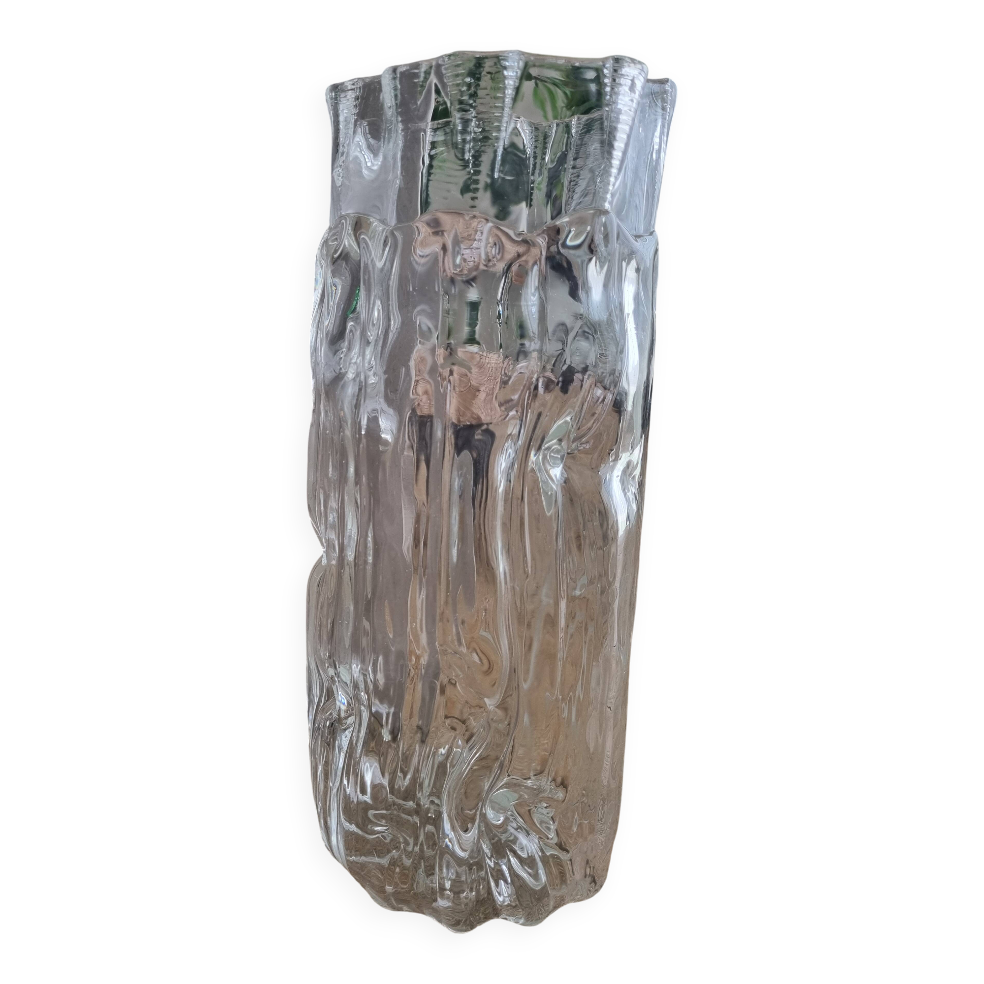 Danish design crystal vase – Alexander Kirkeby – handmade
