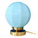 Vintage Art Deco blue opaline globe table lamp