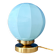 Vintage Art Deco blue opaline globe table lamp