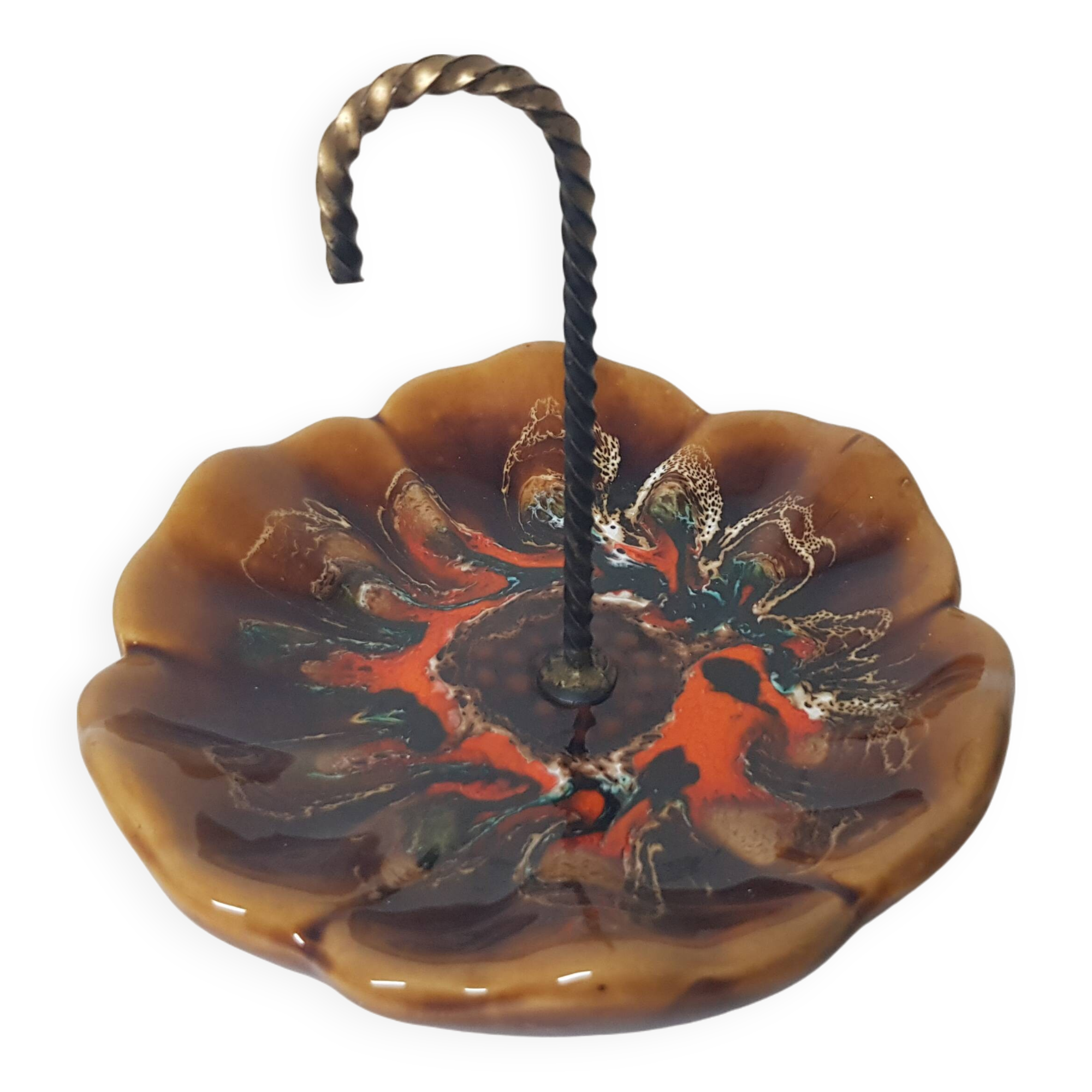 Ceramic umbrella bowl emptier - Vallauris type (1960s)