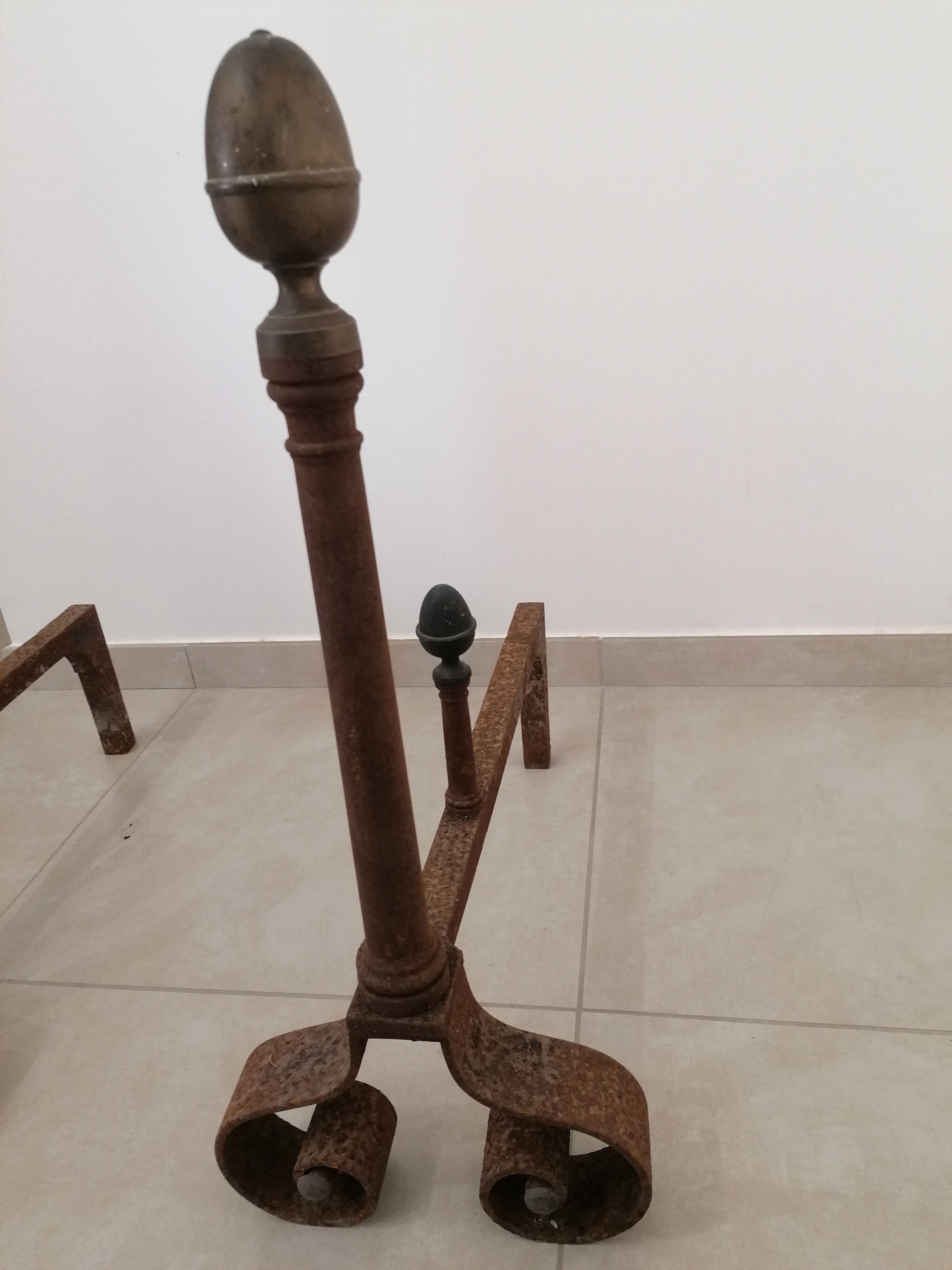 Pair of channels empire cast and brass