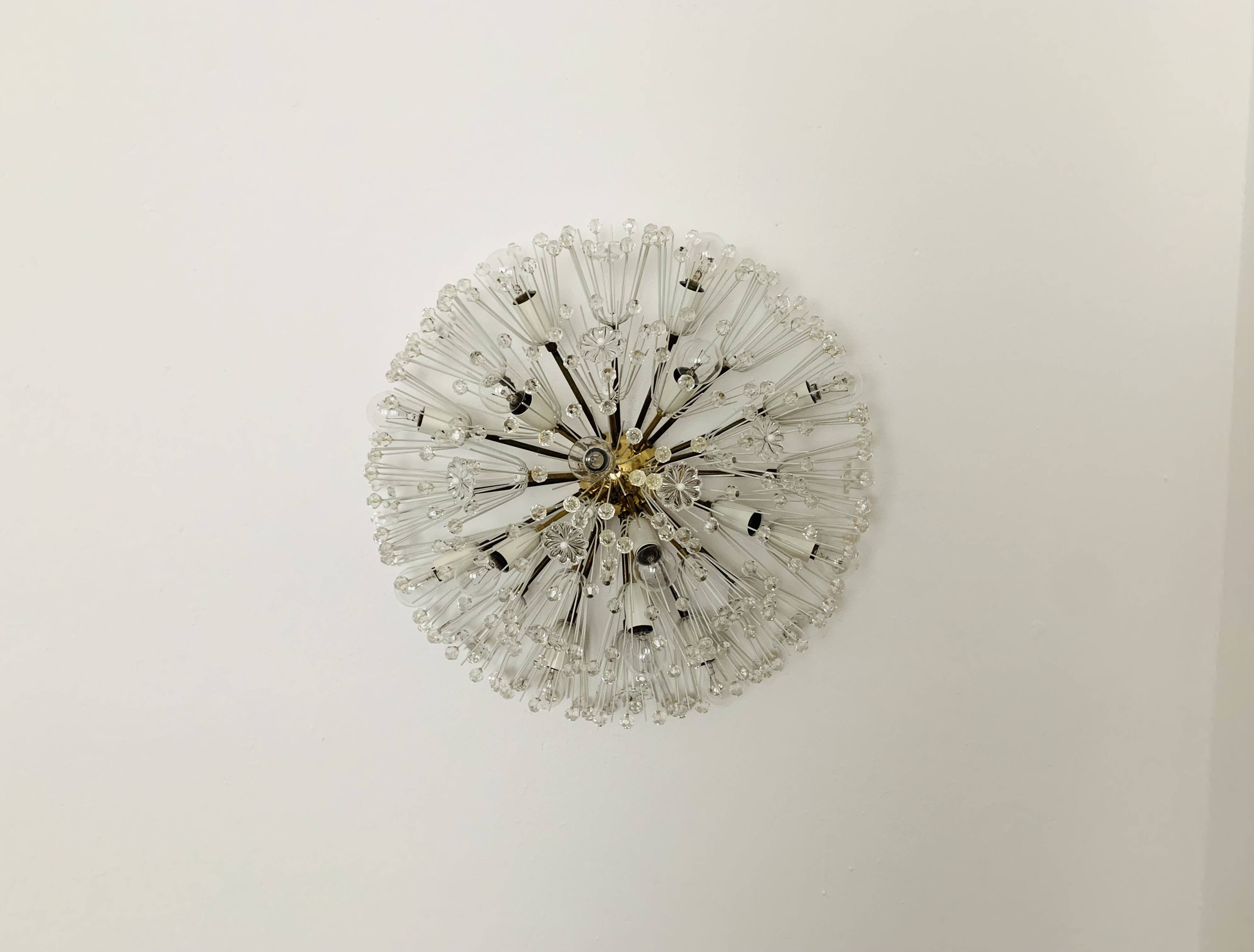 XXL Austrian Dandelion Wall or Ceiling Lamp by Emil Stejnar for Rupert Niko