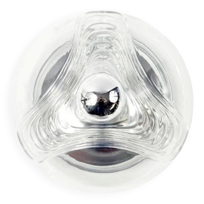 Lustre en verre en forme de vague de l'ère spatiale du milieu du siècle - Koch & Lowy pour P&P, années 1970