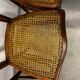 Lot de 4 chaises en cannage et bois Louis Philippe
