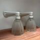 Pair of Art Deco porcelain wall sconces