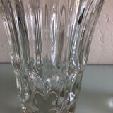Deux vases en verre taillé vintage années 60-70