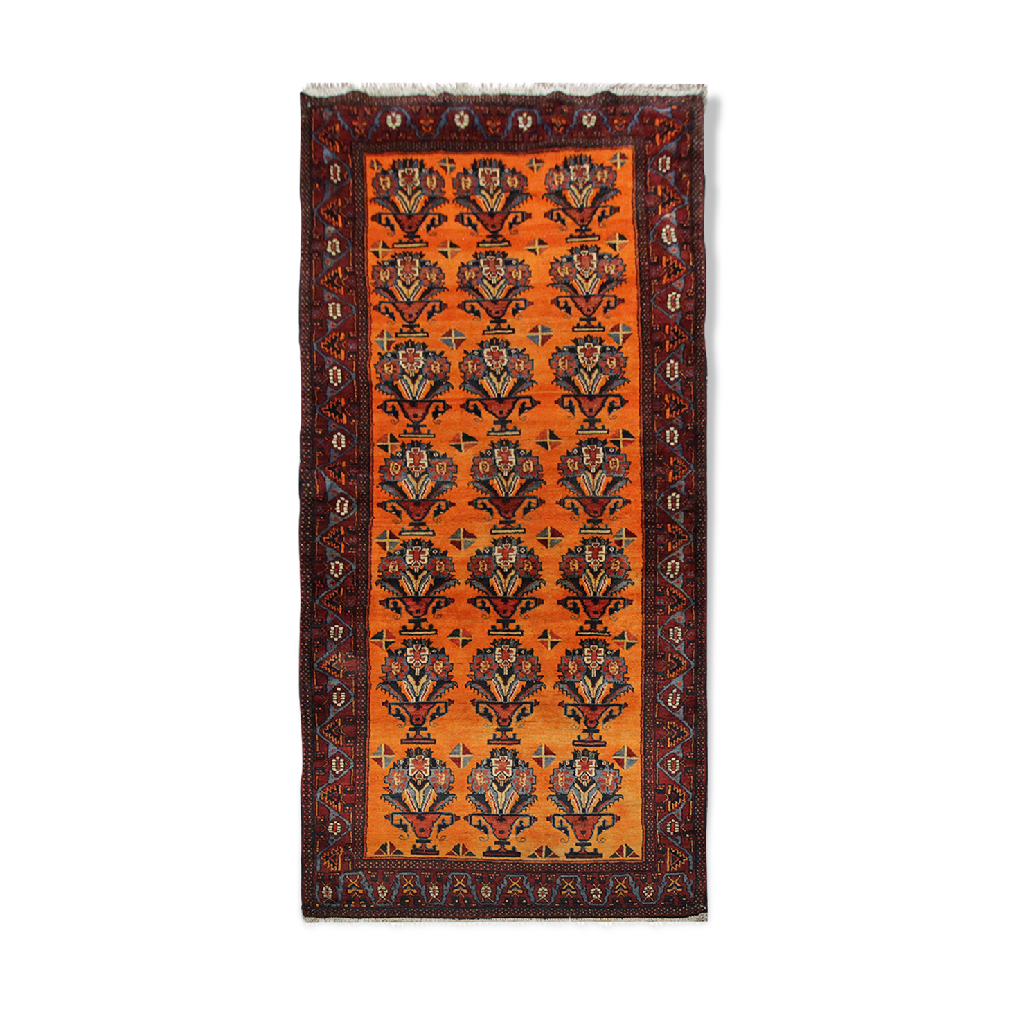 Handmade antique afshar tribe persian rug 114x243cm
