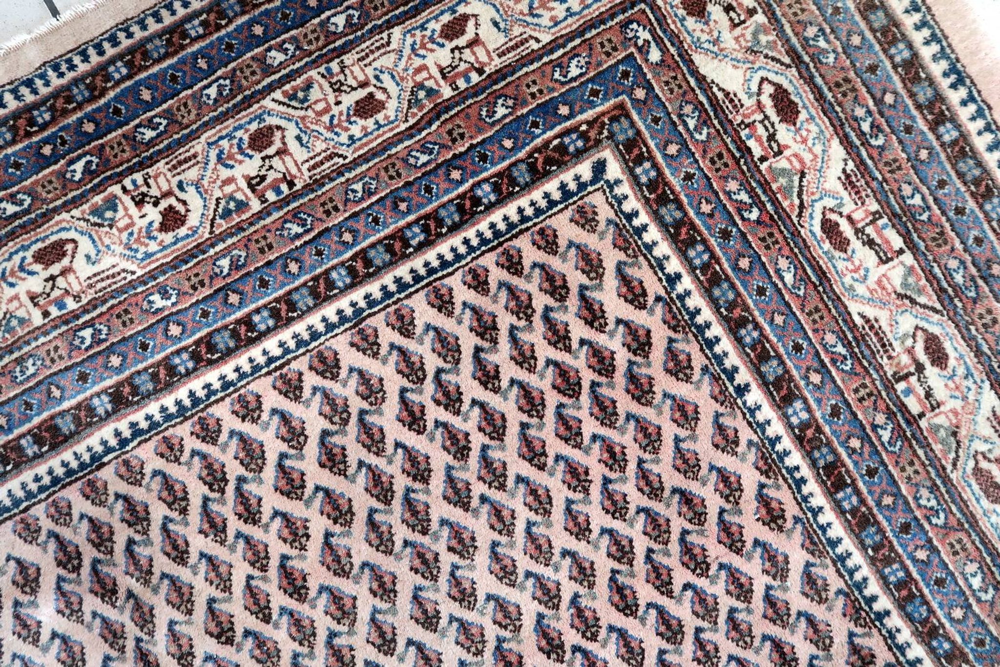 Tapis Seraband Vintage Fait Main en Laine – 194 x 274 cm