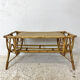 Vintage rattan coffee table 60's