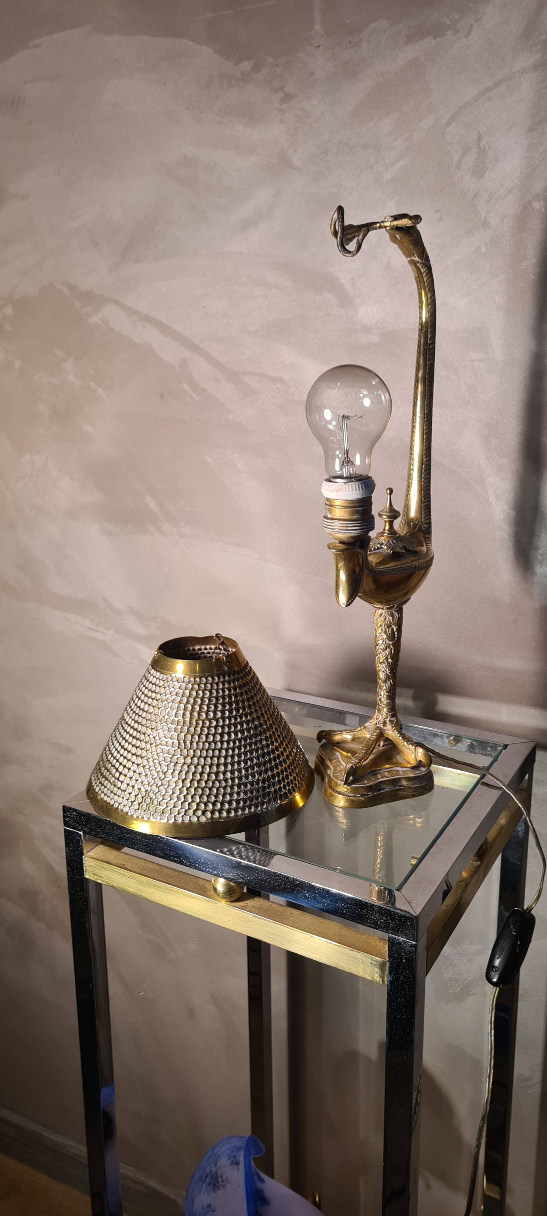 Empire style bronze lamp on base with eagle paw 38x23