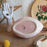 Cache pot en forme de cygne nacré rose sia vintage