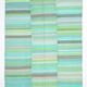 7x9 Shades Of Green Vintage Kilim Rug, 213x281Cm
