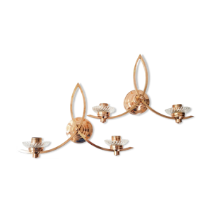 Paire d'appliques vintage - cuivre