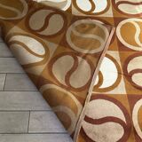 Large geometric rug from the 70s Scandinavian Space Age