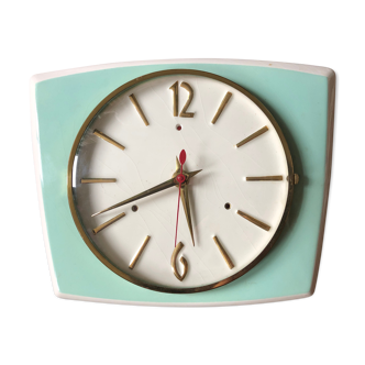 Ceramic trapeze clock of the 50s