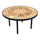 1960s round coffee table Vallauris signed Capron