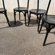 Set de 4 chaises bistrot noires