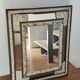 Rare oak mirror with shutters