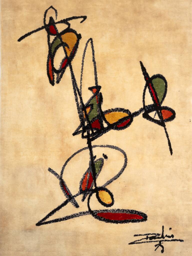 Dan Hôo. Hand-knotted merino wool tapestry. Contemporary.