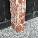 Louis XIV style fireplace in red marble from Languedoc around 1880