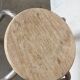 Metal workshop stool and wood seat