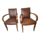 Leather bridge chairs