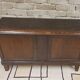 Vintage two-body display cabinet in oak from the 1950s.
