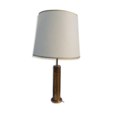 Lampe de table vintage pied cylindre en bronze